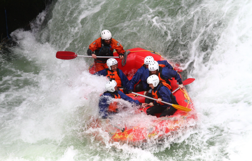 Rotorua rafting waterfall